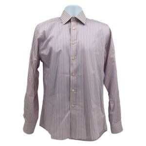 Charles Tyrwhitt Red & White Breathable Button-Up Shirt | Slim Fit